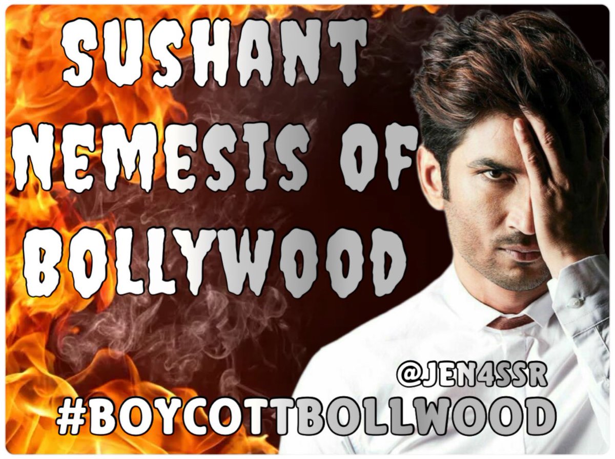 Sushant Nemesis Of Bollywood Because of its evil ecosystem No camaraderie was shown to SSR by Bollywood so #NoSushantNoBollywood #BoycottBollywood #BoycottBollywoodDruggies #BoycottBollywoodFilms #boycottbollywoodmafiagangs #BoycottBollywoodIndustry #BoycottbollywoodForever