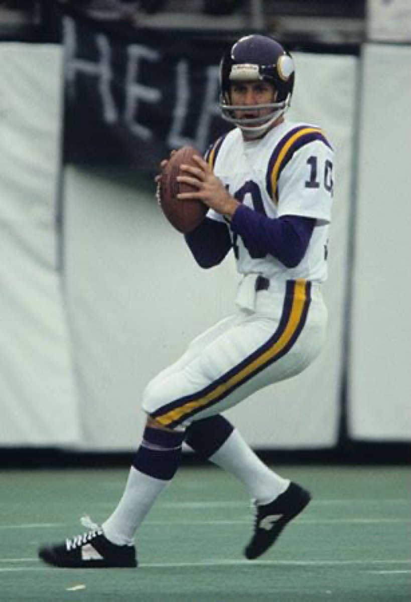 Fran Tarkenton is criminally underrated. This motherfucker was #1 in all-time passing yards when I was a kid. He’s STILL #14 all-time despite playing 14-game seasons in an era when you could perform UFC moves on receivers all the way down the field and if the QB looked for a flag