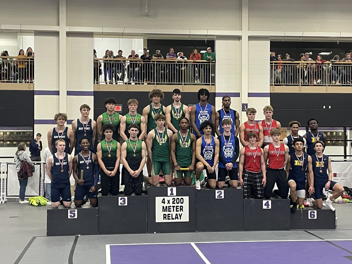 2024 Indoor State Championships 4x200M Relay 5th place podium finish!