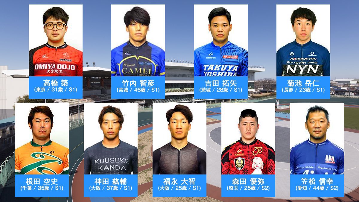 🦅#たちかわ競輪 本場開催🦅 競輪スマートリレー デイリースポーツ杯FⅠ🐯 4/8(月)~10(水)🚴‍♂️ シリーズ展望を公開しました✨ tachikawakeirin.jp/view/ 🚴‍♂️#高橋築 🚴‍♂️#竹内智彦 🚴‍♂️#吉田拓矢 🚴‍♂️#菊池岳仁 🚴‍♂️#根田空史 🚴‍♂️#神田紘輔 🚴‍♂️#福永大智 🚴‍♂️#森田優弥 🚴‍♂️#笠松信幸 ※敬称略