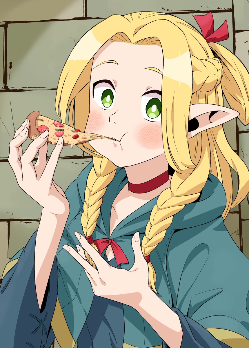 marcille donato 1girl solo long hair looking at viewer blush blonde hair long sleeves  illustration images