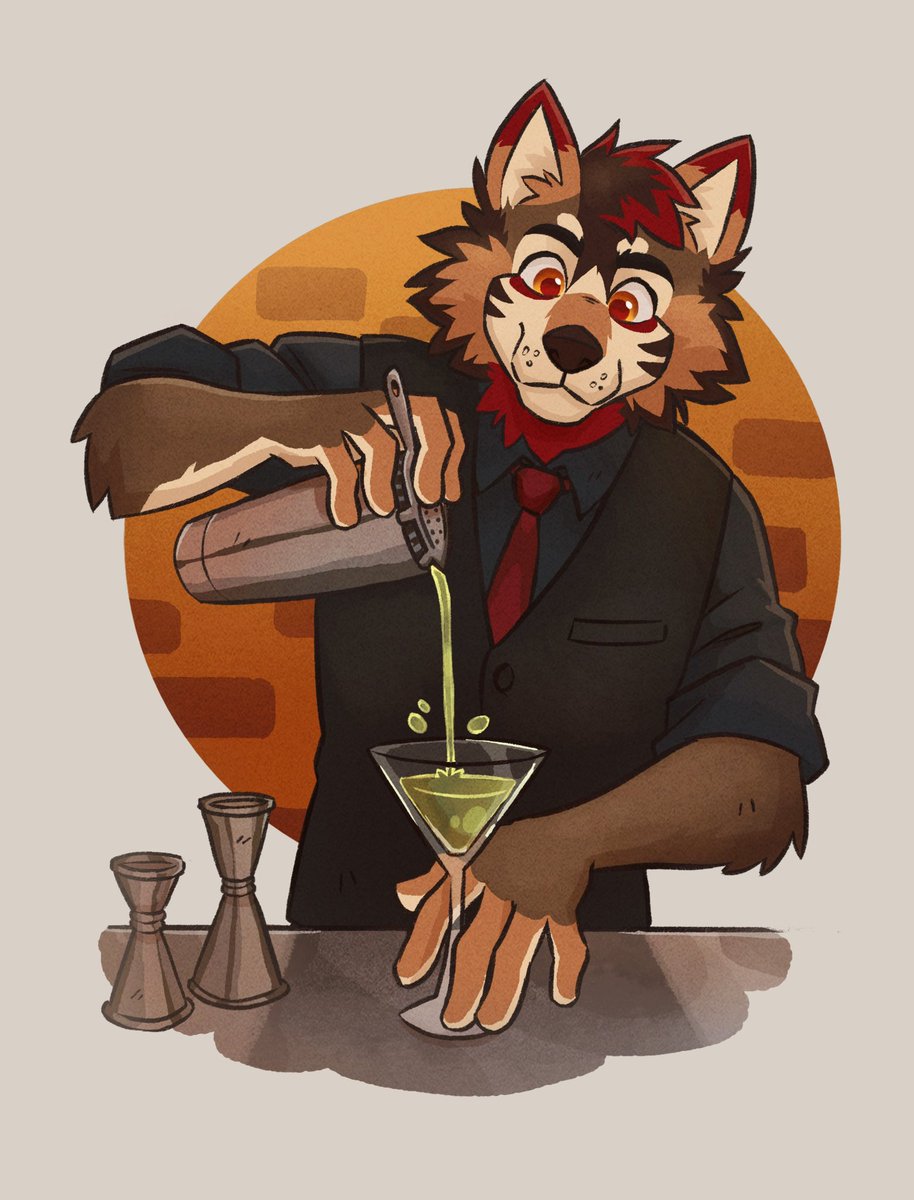 Big wolfy thanks to everyone to attended today’s Cocktail 101, Cheers Awoo! 🍸❤️

🎨@_capycorn #gsfc #furries
