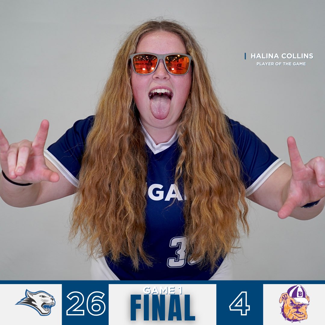 CamdenccCougars's tweet image. 🚨 GRAND SLAM FOR HALINA COLLINS 🚨

Camden goes on a 4 game win-streak, defeating Bergen CC in a double header today. Freshman Halina Collins hit a GRAND SLAM in the fourth inning of Game 1. 
.
.
#camdencc #cougarnation