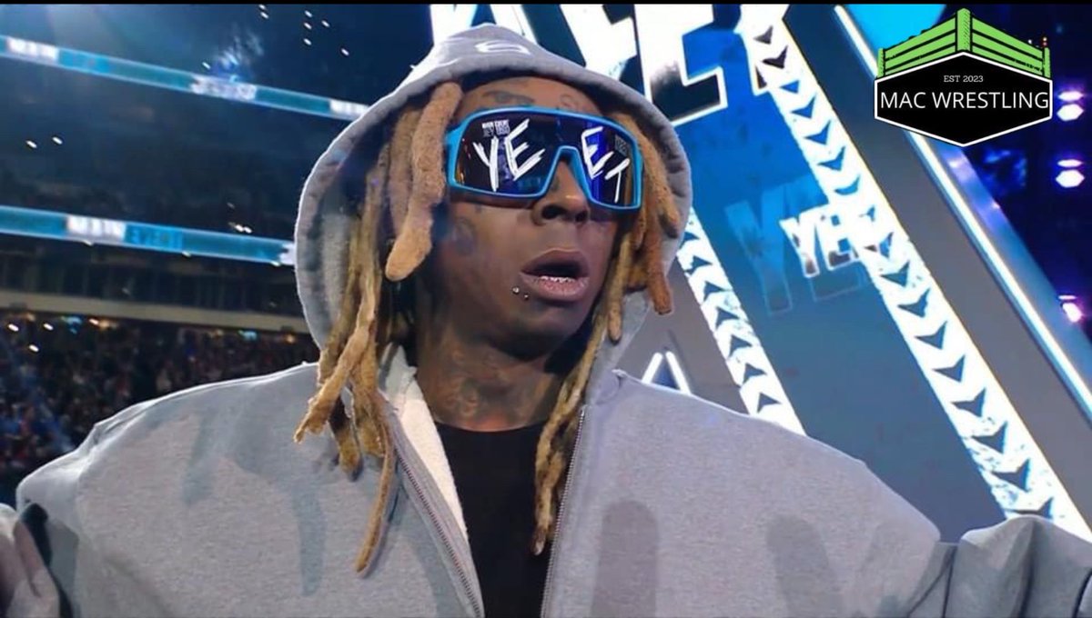 macook32's tweet image. Weezy with the worst Wrestlemania performance of all time!! Triple H said “cut the 🎤 “  #wwe #WrestleMania  #WrestleMania40 #lilwayne #weezy