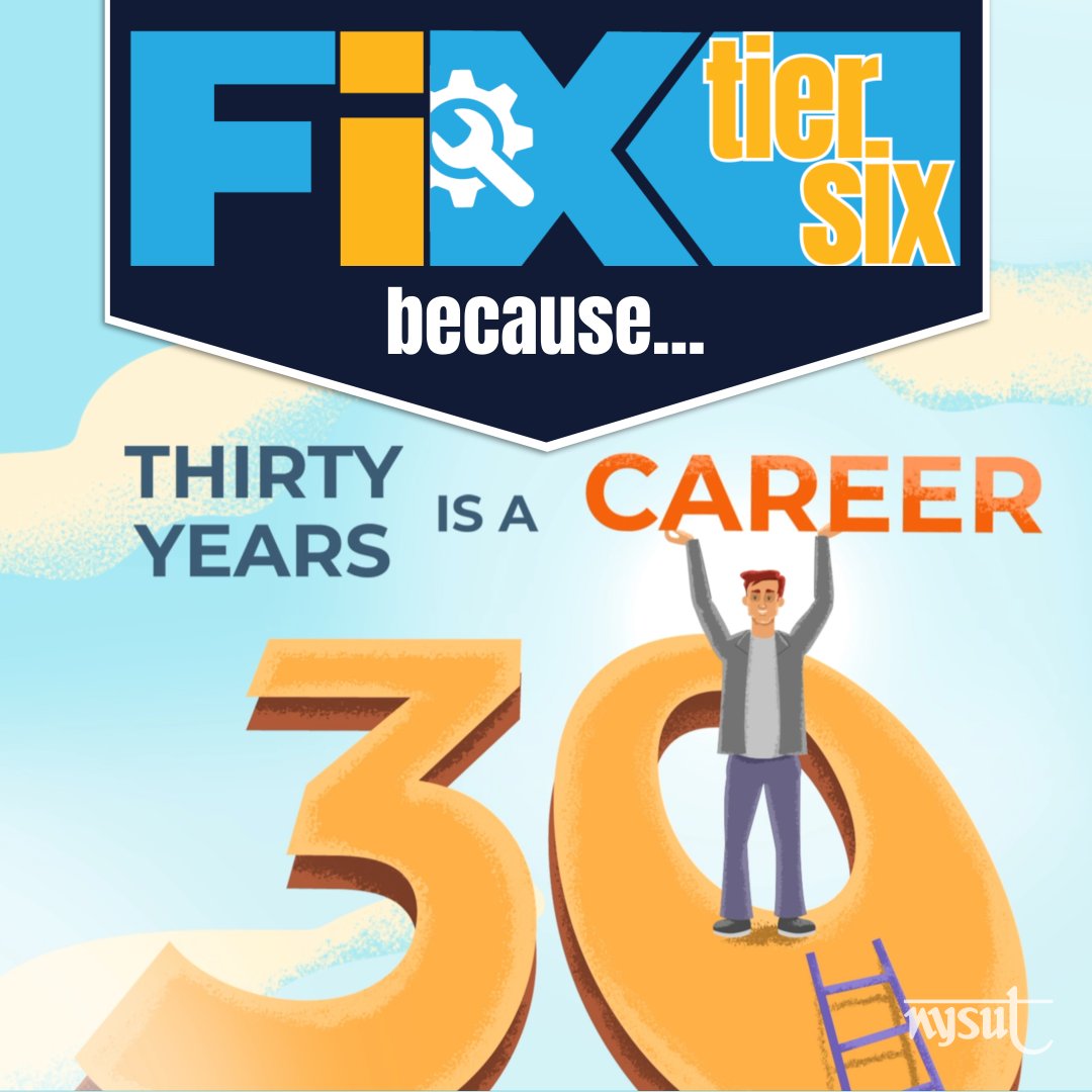 Recently, NYSUT President @MelindaJPerson shared a video to discuss the impacts of tiered pension inequity. We're fighting to #FixTier6 because 30 years is a career and you deserve a fair, dignified retirement. Watch the video now: bit.ly/4cKQ1YR