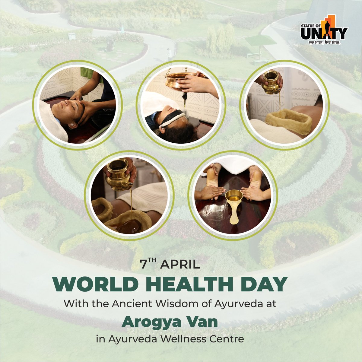 Celebrate #WorldHealthDay by immersing yourself in the rejuvenating ambiance of #ArogyaVan at the #StatueOfUnity. Uncover the path to holistic health amidst nature's embrace and plan your visit to #EktaNagar now!! @MukeshPuri26 @udit_ias @agnee_cool