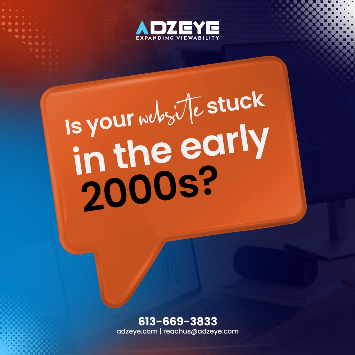 adzeyeglobal's tweet image. Is your website stuck in the early 2000s?

Don&apos;t scare away potential customers!  

Adzeye offers a modern website design that looks good and helps visitors find what they need quickly and easily. 
 
#websitemodernization #userexperience #customerjourney #webdesign #canada