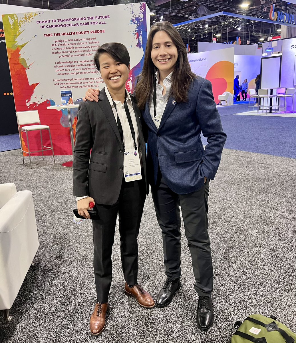 Trying my best to match the dapper style of my mentor @CarolineOng_MD Looking forward to seeing our article “Gender-Affirming Hormone Therapy and Cardiovascular Health in Transgender Adults” hitting the press 📝 🏳️‍⚧️🫀 #ACC2024 @ACCinTouch #ACCDiversity #ACCPride