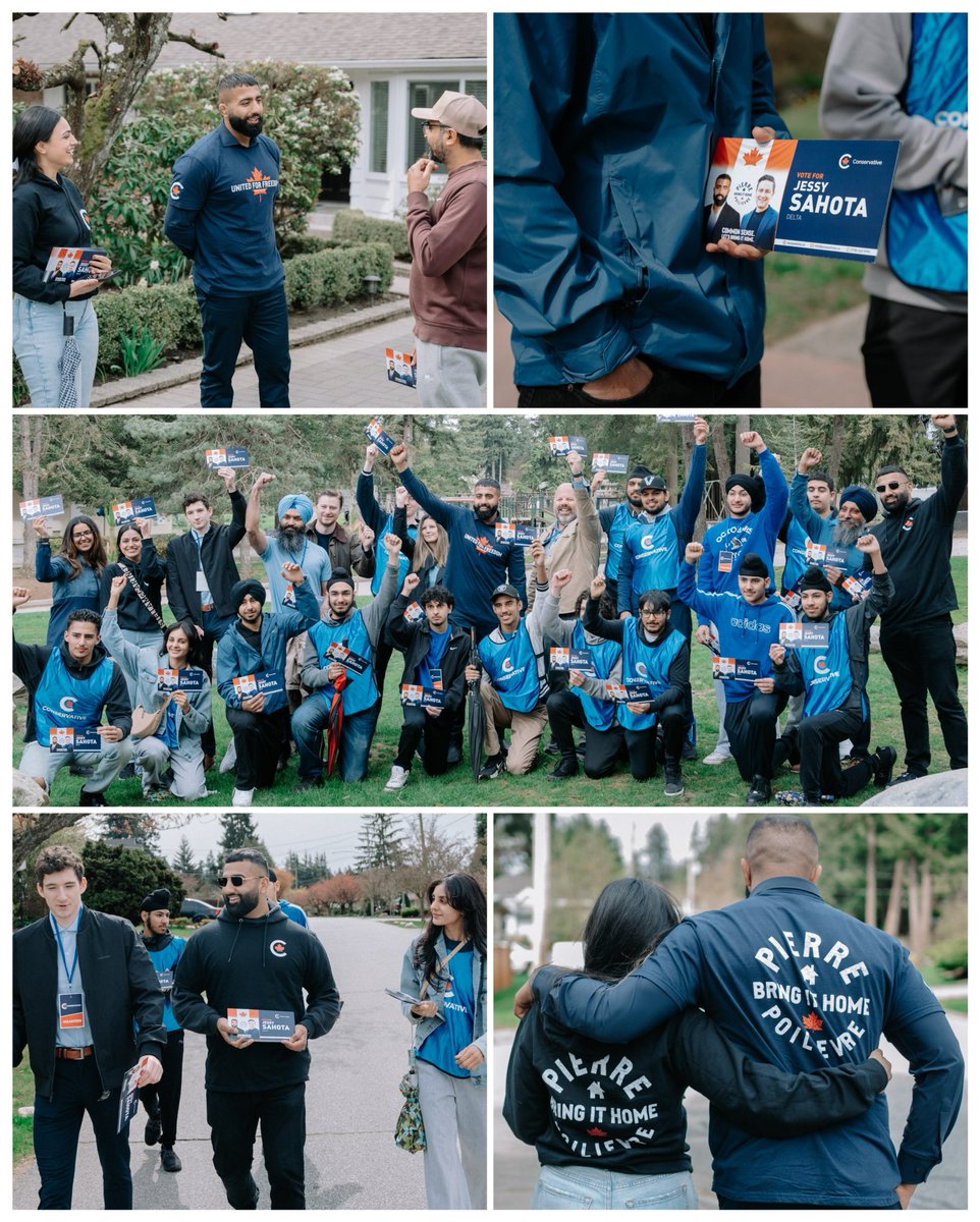 The people of Delta are ready & eager to support @PierrePoilievre and his Common Sense Government. It is time to 🪓Axe the Tax 🔨Build the Homes 💰Fix the Budget 🚔 Stop the Crime 💪🏽 Lets bring it Home @CPC_HQ #CommonSenseCanvass