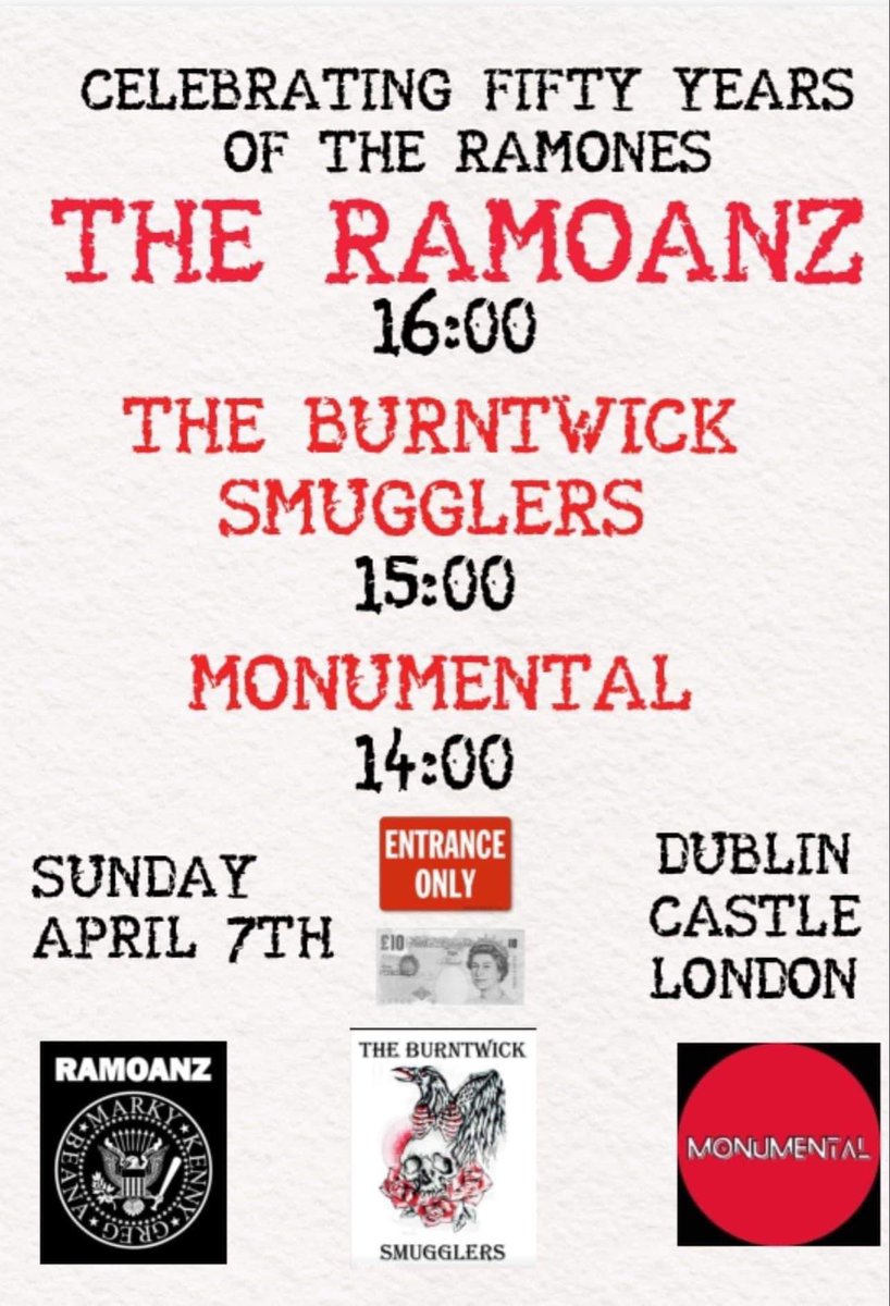 50 Years Of Brudda-ly Luv The Ramoanz make @RamonesOfficial shaped fun Sunday 7th April 2pm @DublinCastle Camden Matinee Blitzkrieg @NewWaveAndPunk @PunkRockClub @PunkFanzine74 @GCPunkNewWave @Punknews @punknstuff
