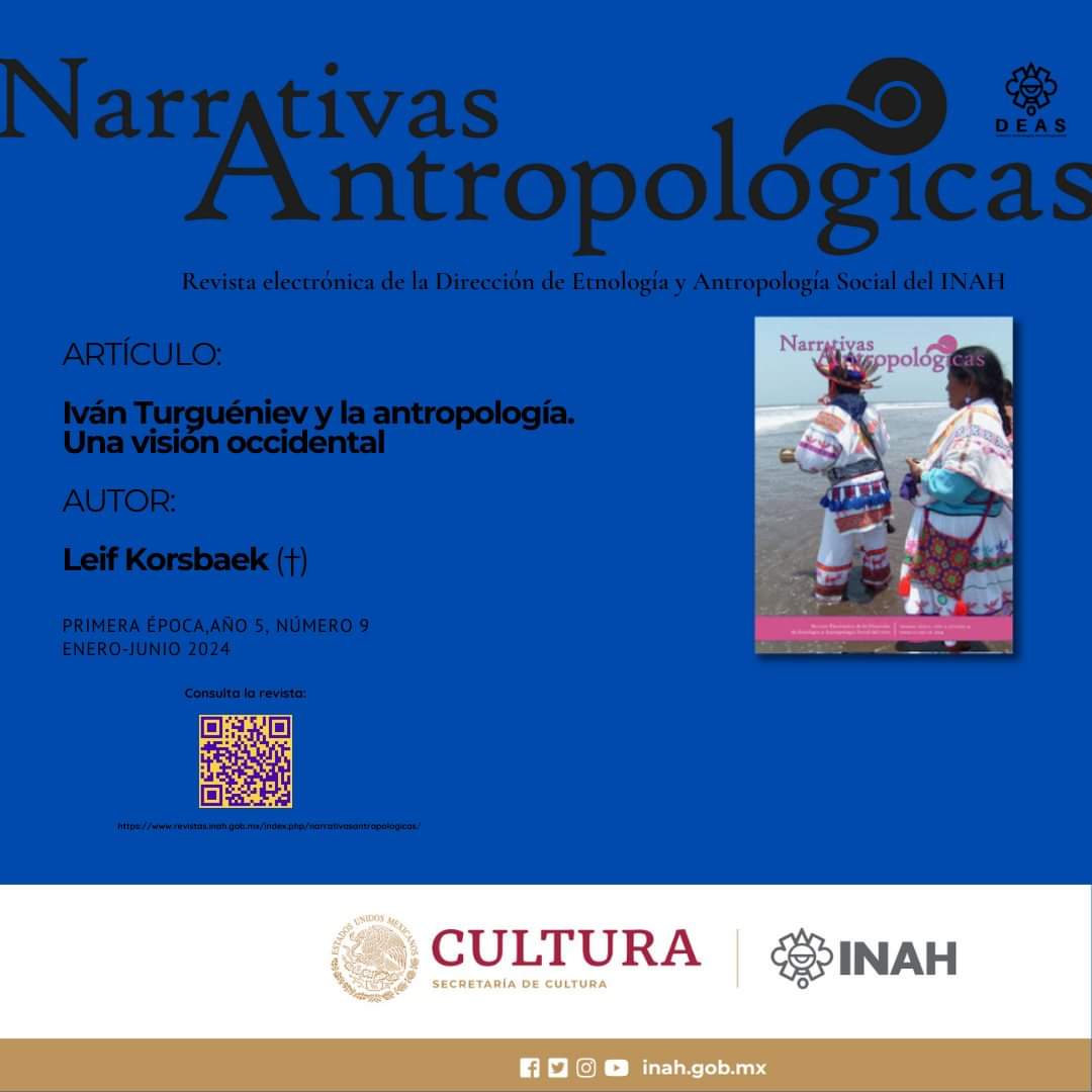 📘 #Revista #narrativasantropologicas

Seguimos con las recomendaciones, en la sección “Perspectivas” les invitamos a revisar el siguiente artículo:

▪️◾️Disponible en: 👇👇
revistas.inah.gob.mx/index.php/narr…

#deas #revistadeas #narrativas #revistacientifica #antropologia