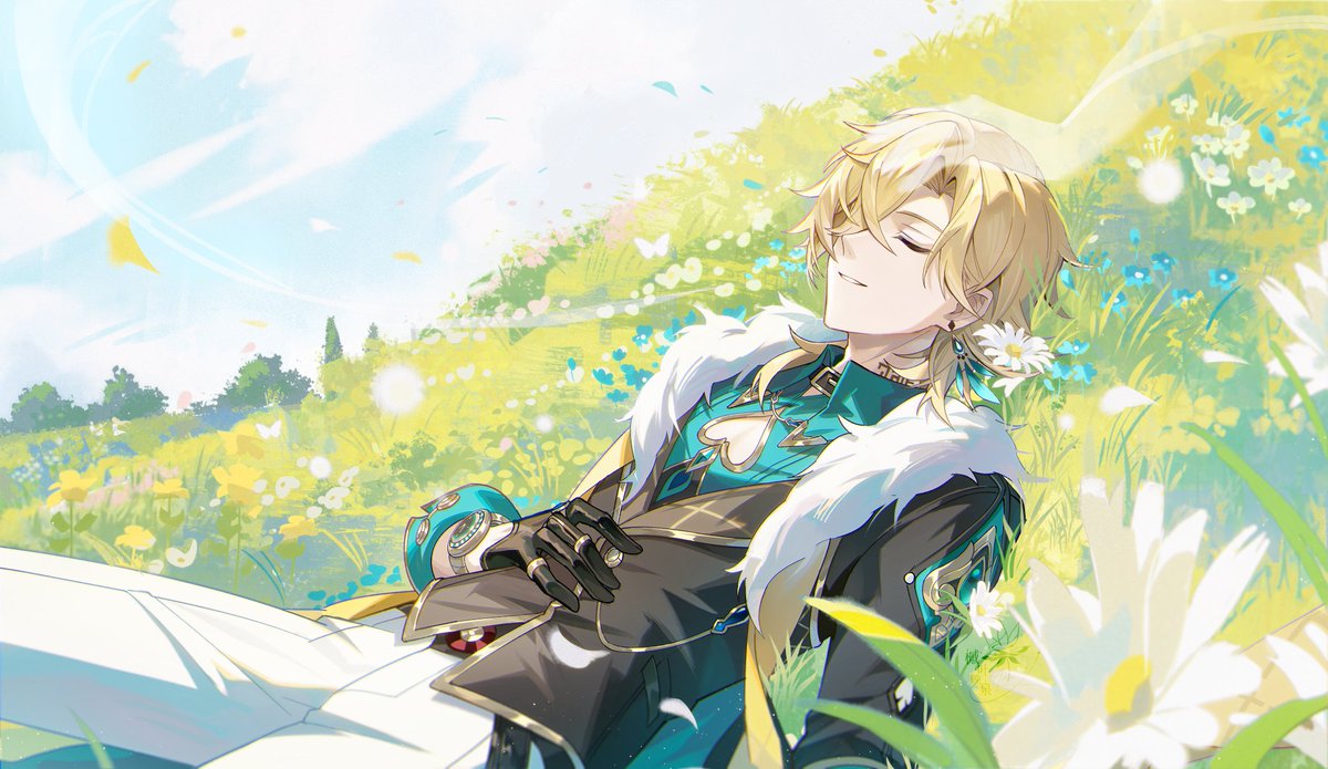 TrarosRHea's tweet image. 暖かい風☀️

#HonkaiStarRail #アベンチュリン
