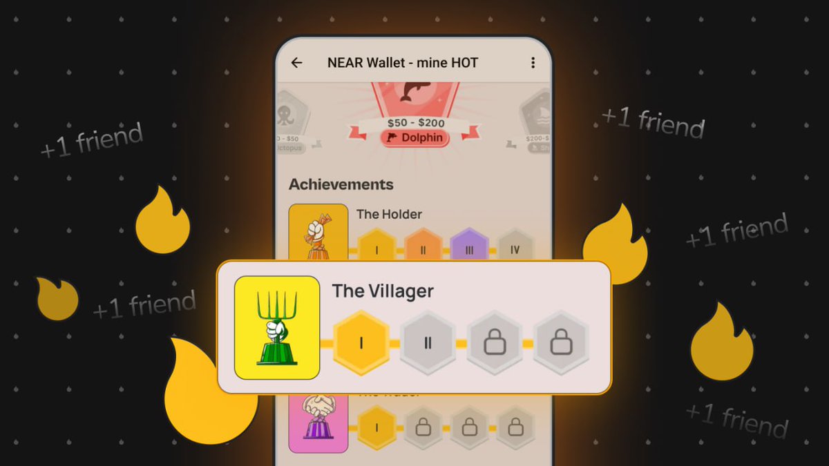 🏆 A new achievement for the villagers! Next week we will launch Firedrops 🔥 - the ability to spend HOT from the village balance! For the 2 closed village achievement you will be able to claim firedrop not only in HOT but in any tokens! Invite 5 friends to get it