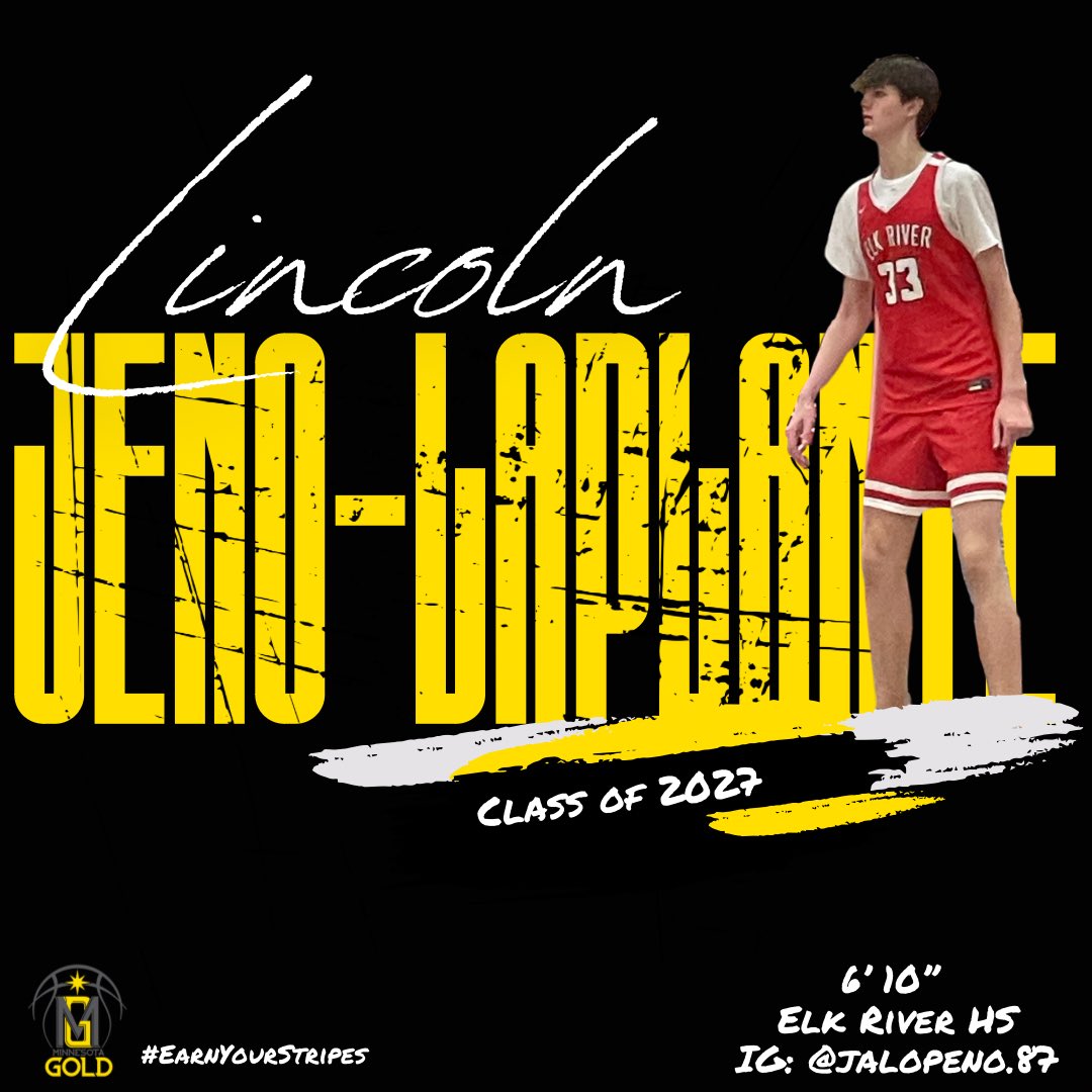 Welcome Lincoln Jeno - Laplante a 6’10” Center out of Elk River HS to our Minnesota Gold 15u family‼️ 

See you on the circut 🔥🏀👀‼️

#EarnYourStripes #RosterLoadingUp #MoreToCome #SeeYouOnTheCircuit 🔥