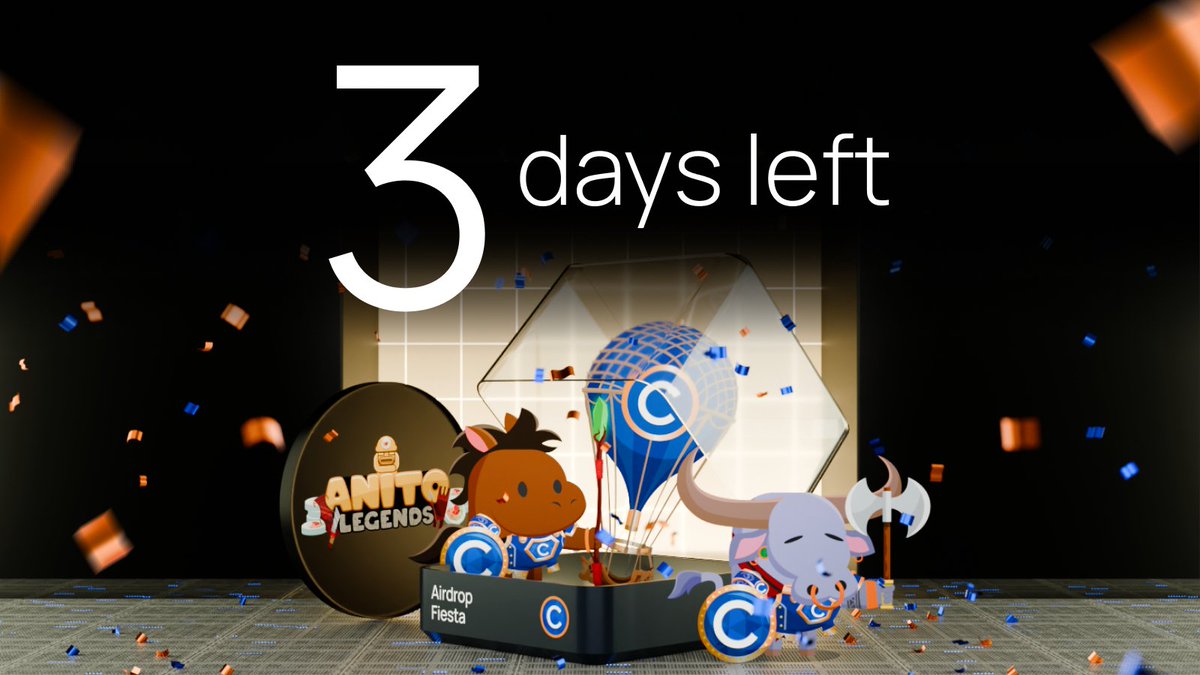 ⏰ Hurry, 3 days left to join #AirdropFiesta <a href="/AnitoLegendsNFT/">Anito Legends is Free to Play!</a> edition!

80+ NFTs and In-Game Equipments up for grabs! Don't miss out - finish the Gleam tasks until April 10, 2024 to enter the draw! 🎁

Full mechanics: bit.ly/3PReHFw