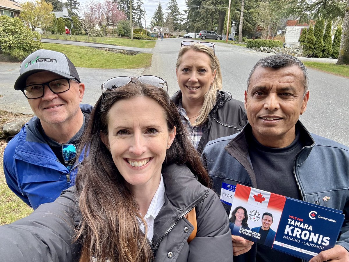 What a day! ☀️ Thank you, Nanaimo—Ladysmith, for your warm welcomes all across our community. 

And thank you to our mighty, tireless team for all your hard work. 

Change is coming. Better days are 
ahead—common sense is on the way! 

#CommonSenseCanvass #BringItHome