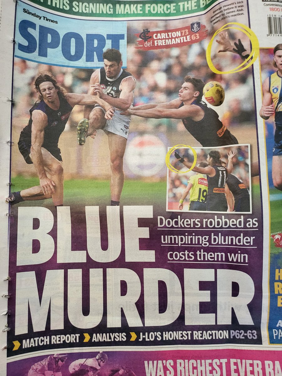 Today's Sunday Times... #AFLFreoBlues