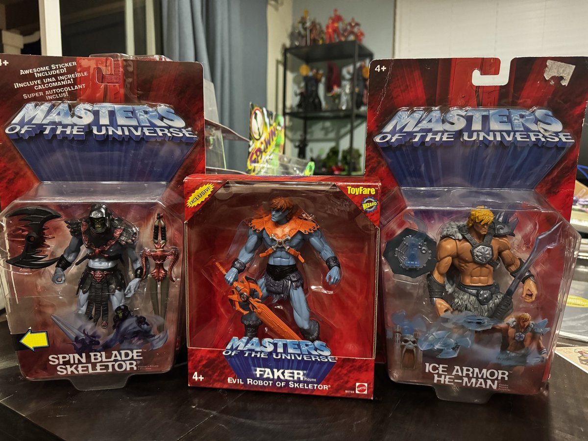 Also while out hunting, I ran across all these 200x figures. All ones I didn’t have! (Except the cross He-man but this one is NIP) 

Super happy about the Faker as well!!!

#MotU #MastersOfTheUniverse