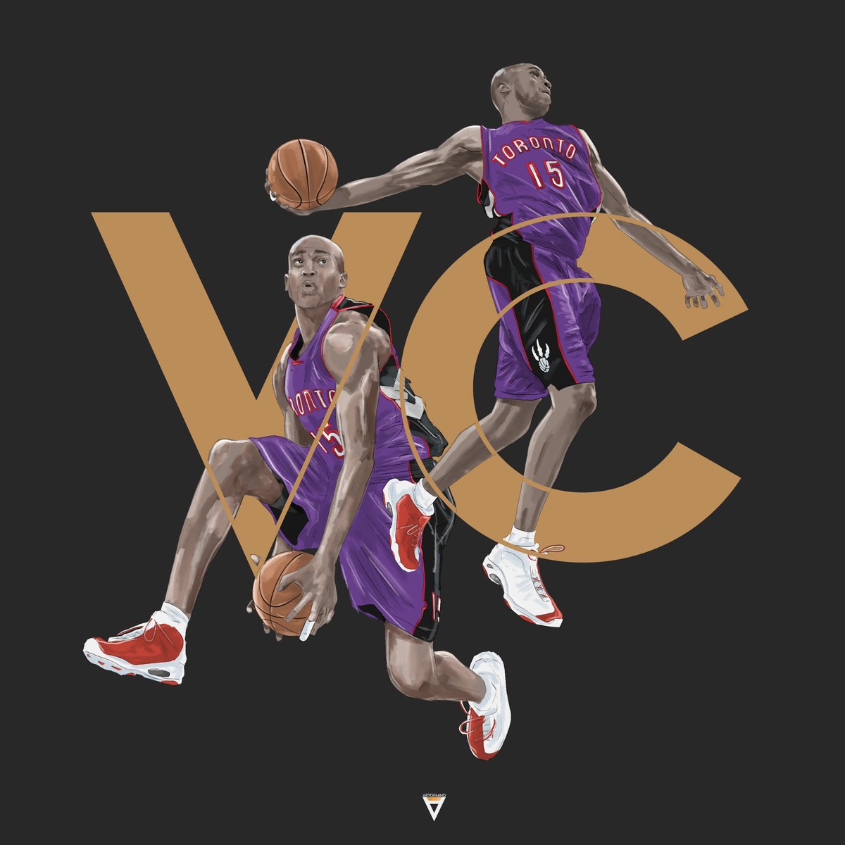 Soon to be HOF, @mrvincecarter15. Well freaking deserved! 

#vinsanity #aircanada #vc #vincecarter #halloffame #nbahof #nbaart #basketballart #aom