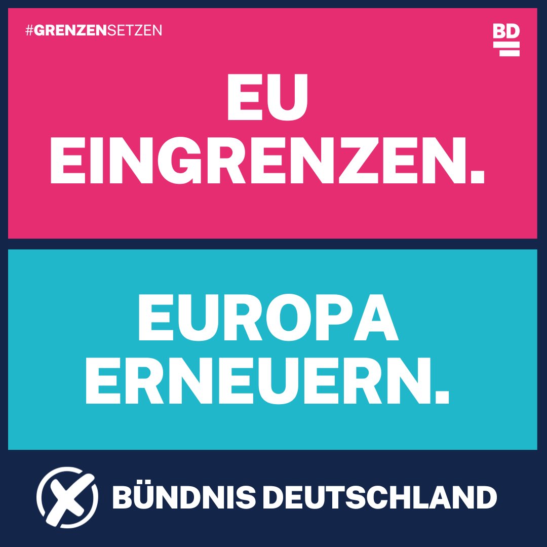 So wenig #eu wie möglich, so viel wie nötig. Weniger EU und mehr #Europa. #bündnisdeutschland #fürdemokratie #vernunftstattideologie #europawahl2024 #landtagswahlsachsen2024 #fürfreiheit #fürtoleranz