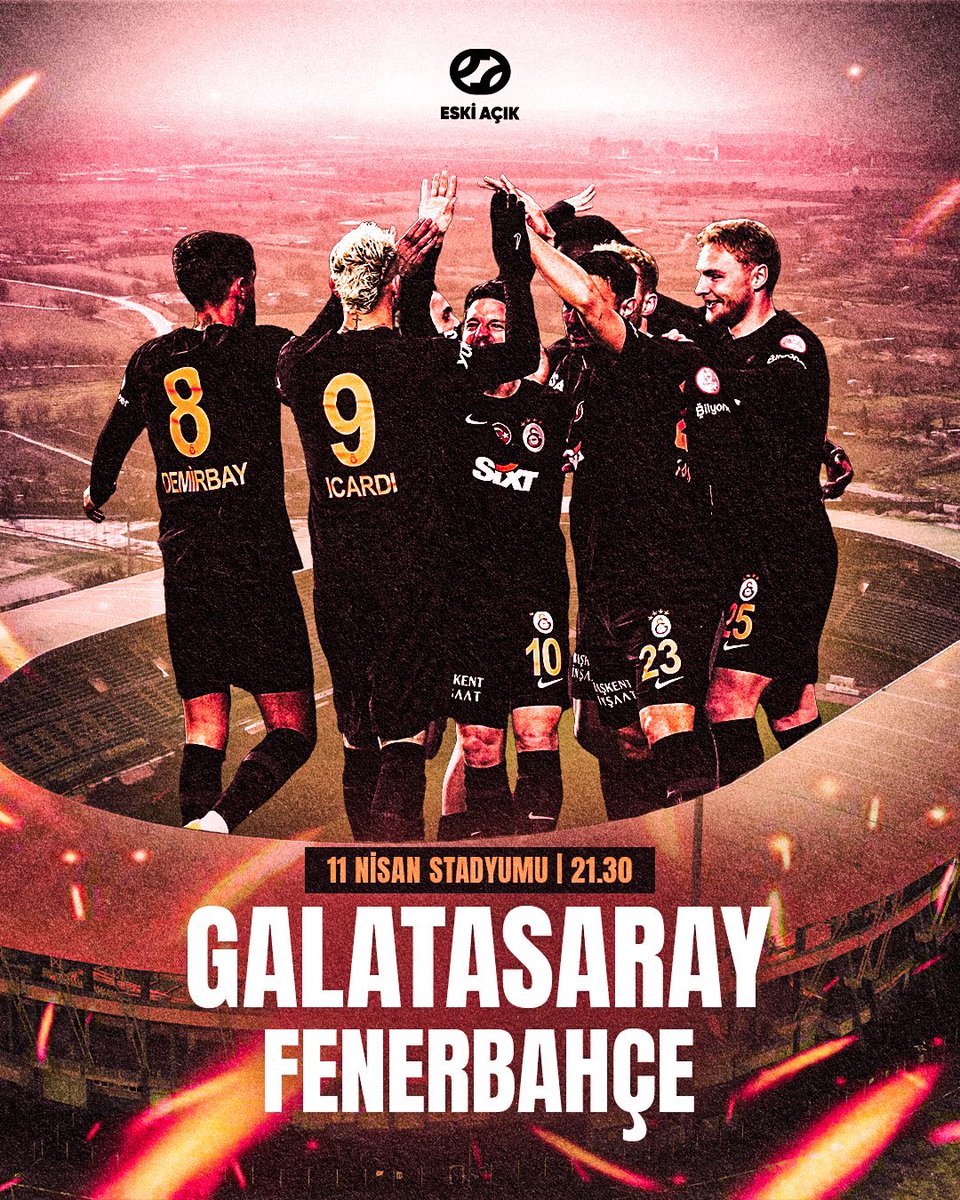 🦁 Galatasaray, Süper Kupa finalinde Fenerbahçe ile karşılaşıyor. 🏟️ Şanlıurfa 11 Nisan Stadyumu 🕰️ 21.30 👤 Volkan Bayarslan