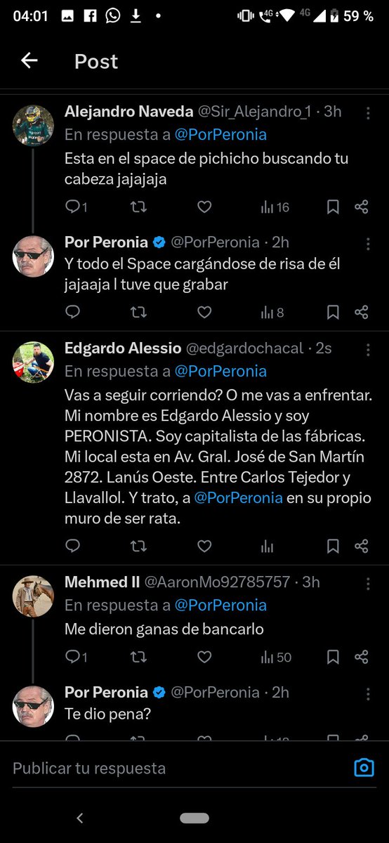 Este es el menaje en donde trato, en su propio muro, al decadente, inmundo, marmota, estúpido, bueno para nada de @PorPeronia de ser un libertario CAGON y CHUPA VERGA que no sirve para nada. Que pasa @PorPeronia, estas quedando como el CAGON que sis a muro abierto? Miren. 👇