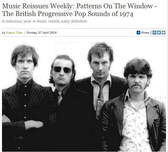 Patterns On The Window - The British Progressive Pop Sounds of 1974 suggests a nebulous year in music: one resisting easy definition, and one where Dr. Feelgood set a marker for the future. Out on @CherryRedGroup. I’ve looked at it today for @theartdesk: theartsdesk.com/new-music/musi…