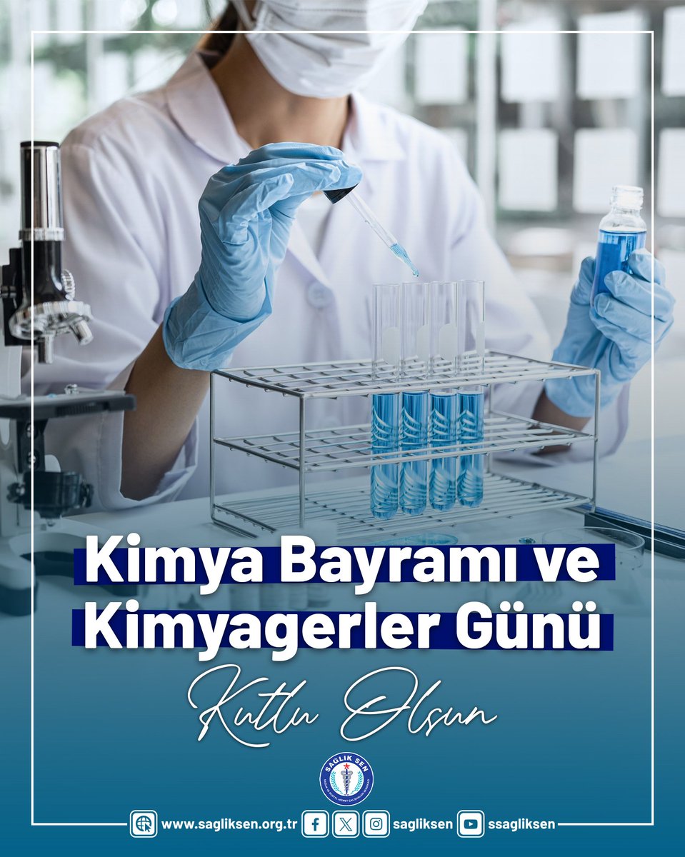 Bilimin ışığında geliştirdikleri ürünlerle geleceğe umut olan kimyagerlerimizin, Kimya Bayramı ve Kimyagerler Haftası kutlu olsun. #KimyaBayramı #KimyagerlerHaftası