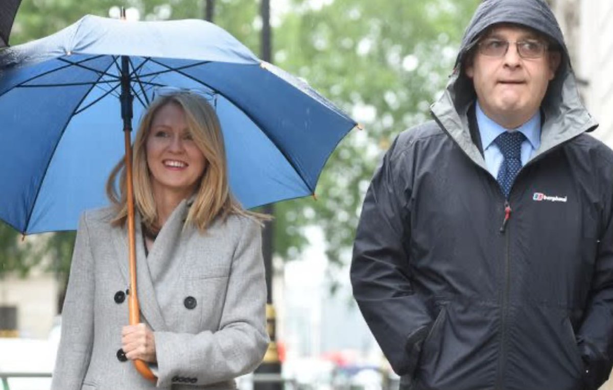 Devastating picture of Angela Rayner’s cushion … no sorry, this is a picture of Esther McVey and husband Phil Davies MP who claim £3k rent per month from taxpayer despite owning a flat down the road.