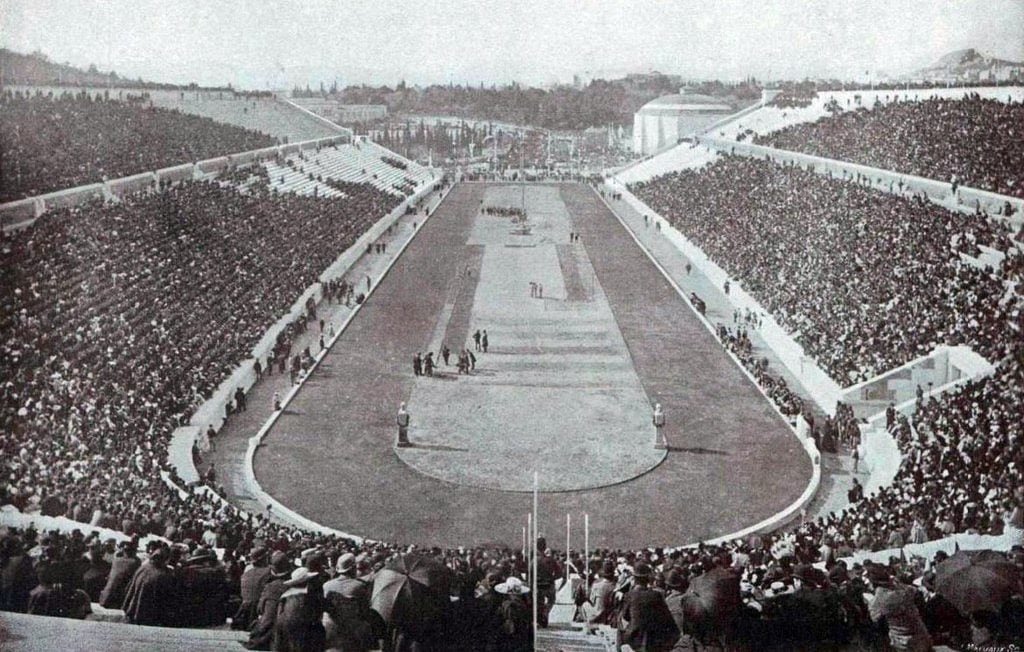 On April 6, 1896, the first modern Olympic games began in Athens, Greece with the opening ceremony in the Panathenaic Stadium, the only stadium in the world built entirely of marble.