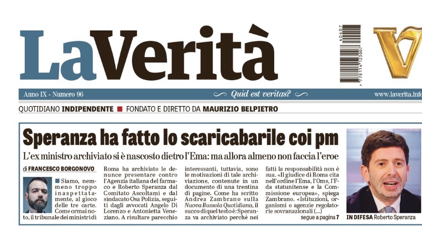 Oggi su @LaVeritaWeb