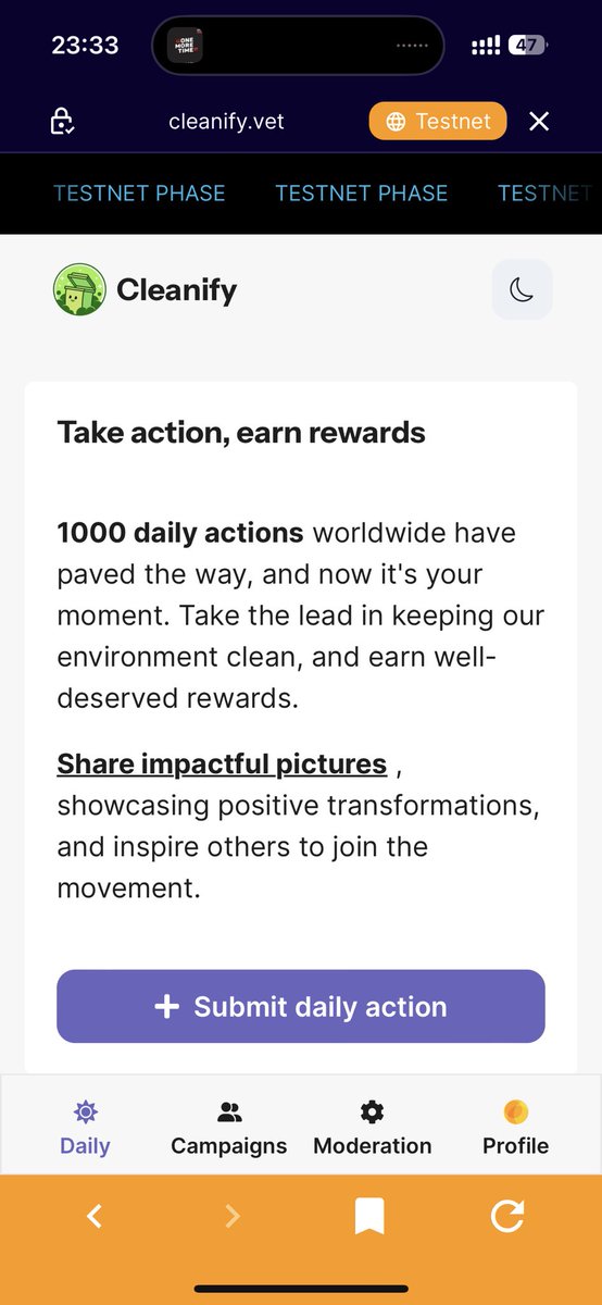 Yesterday we reached the magical number ✨ 1K #EarthCleanup daily actions have been approved! Thanks to everyone who contributed to this big milestone 🔥 We’re only getting started 🚀 #vechain #VeFam #VeBetterDAO #cleanify