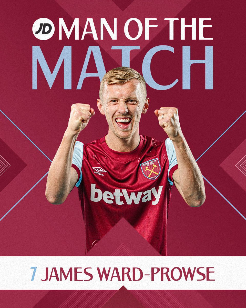 WestHam's tweet image. ⚽️ Stunning goal
✅ Sublime performance

You voted JWP as your @JDFootball Man of the Match 👏