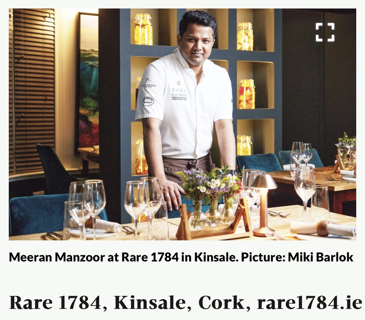 Thank you @foodandwineIE & @businessposthq A huge honour and great way to start our 2024 season. Very proud of our team lead by the amazing @meeranchef #101greatirishrestaurants #foodandwine #rarekinsale