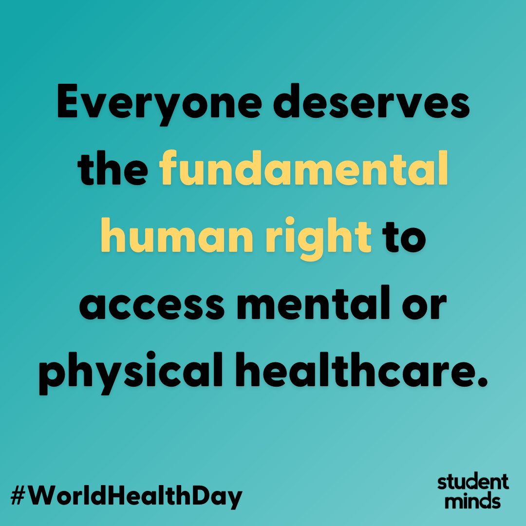 Today is #WorldHealthDay. Everyone deserves the fundamental human right to access mental or physical healthcare. 🧡

Need support with your health and wellbeing? Student Space is here for you: ow.ly/48mQ50R9gVk