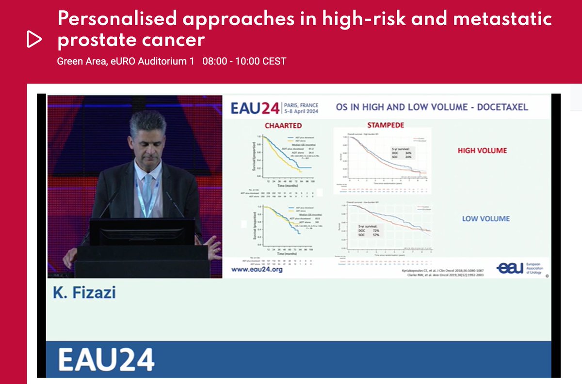 Diving deep into tailored treatment at #EAU24 with Dr. K. Fizazi's presentation on personalized approaches for high-risk and metastatic prostate cancer. The data underscores the need for precision in care — because every patient's journey is unique. #PersonalizedMedicine