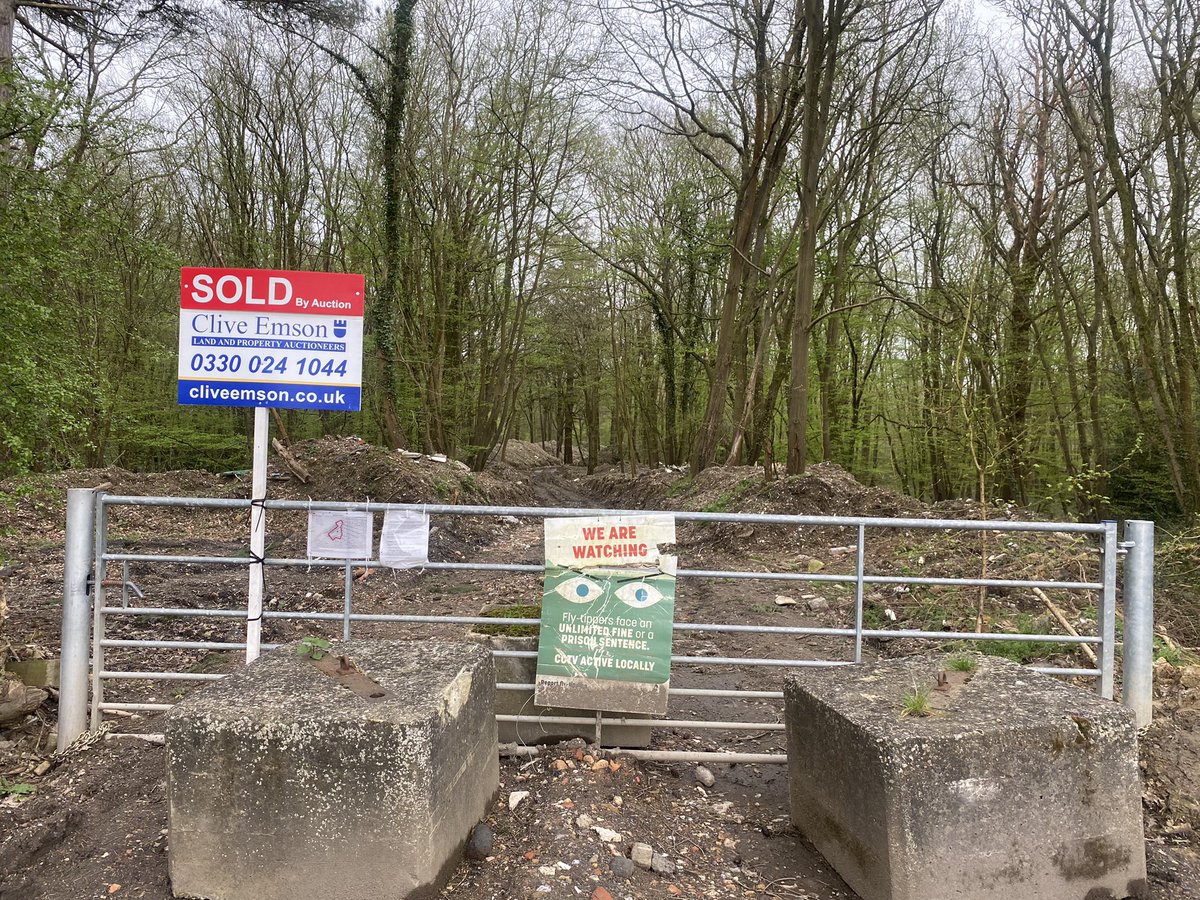 Eventually, in Jan 2023 (& following media interest), authorities finally acted. Closing down the site was reasonably simple in the end: a Restriction Order from Magistrates & a couple of concrete blocks. The question now is why this wasn’t done before the woods were destroyed?