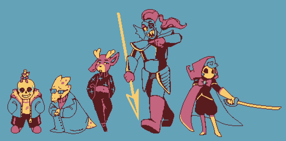Some more limited palette characters
#undertale #pixelart