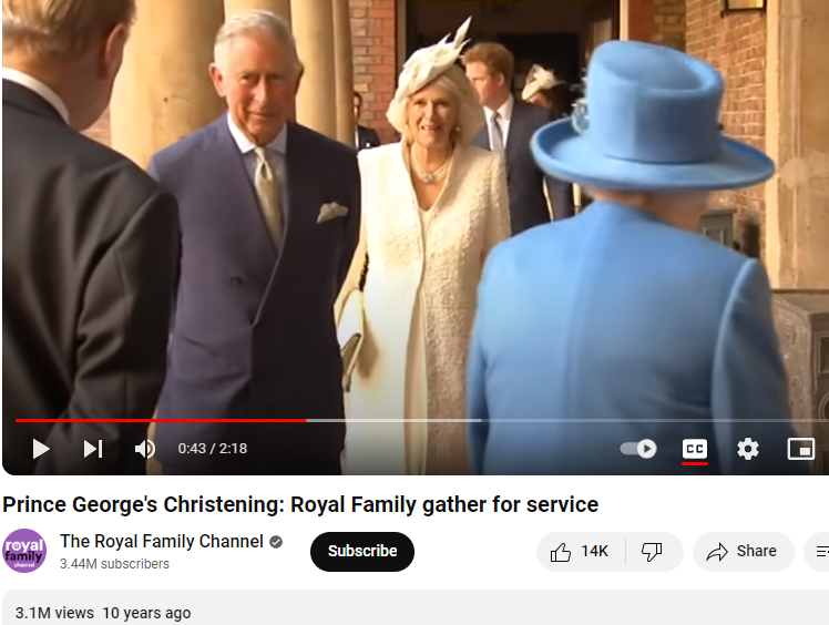 KingofPopTweets's tweet photo. If you look at Queen Camilla's outfits, the christening photo happened on same day of christening. There's video &amp; pic for George &amp; Charlotte's christening. 

So if there's christening for Archie, pic would've taken same day. But no vid. And Camilla's outfit is Louis' christening https://t.co/kTfDL6eXmk