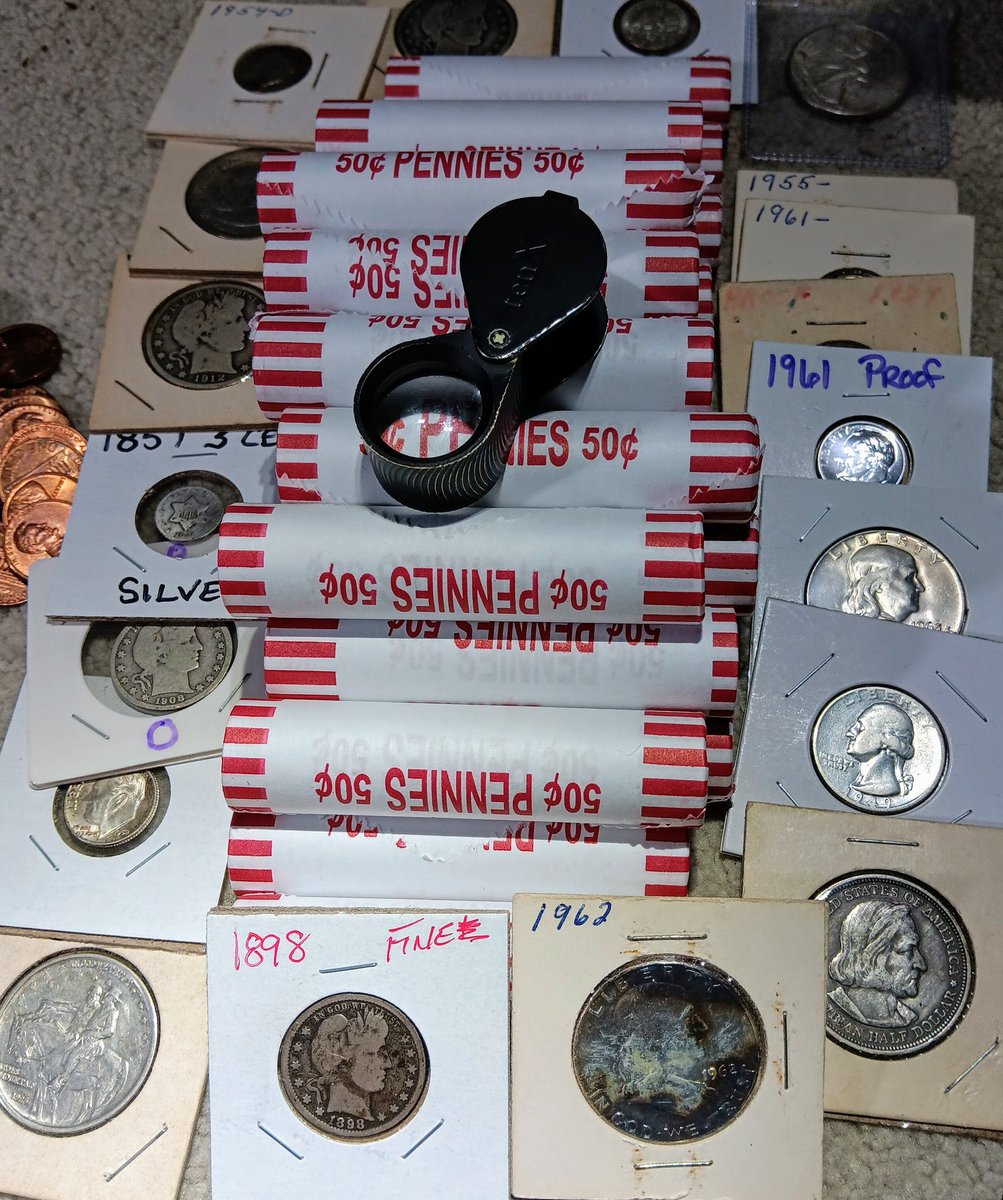 Going again. 24 bank rolls. #Saturdaynightcoinshow