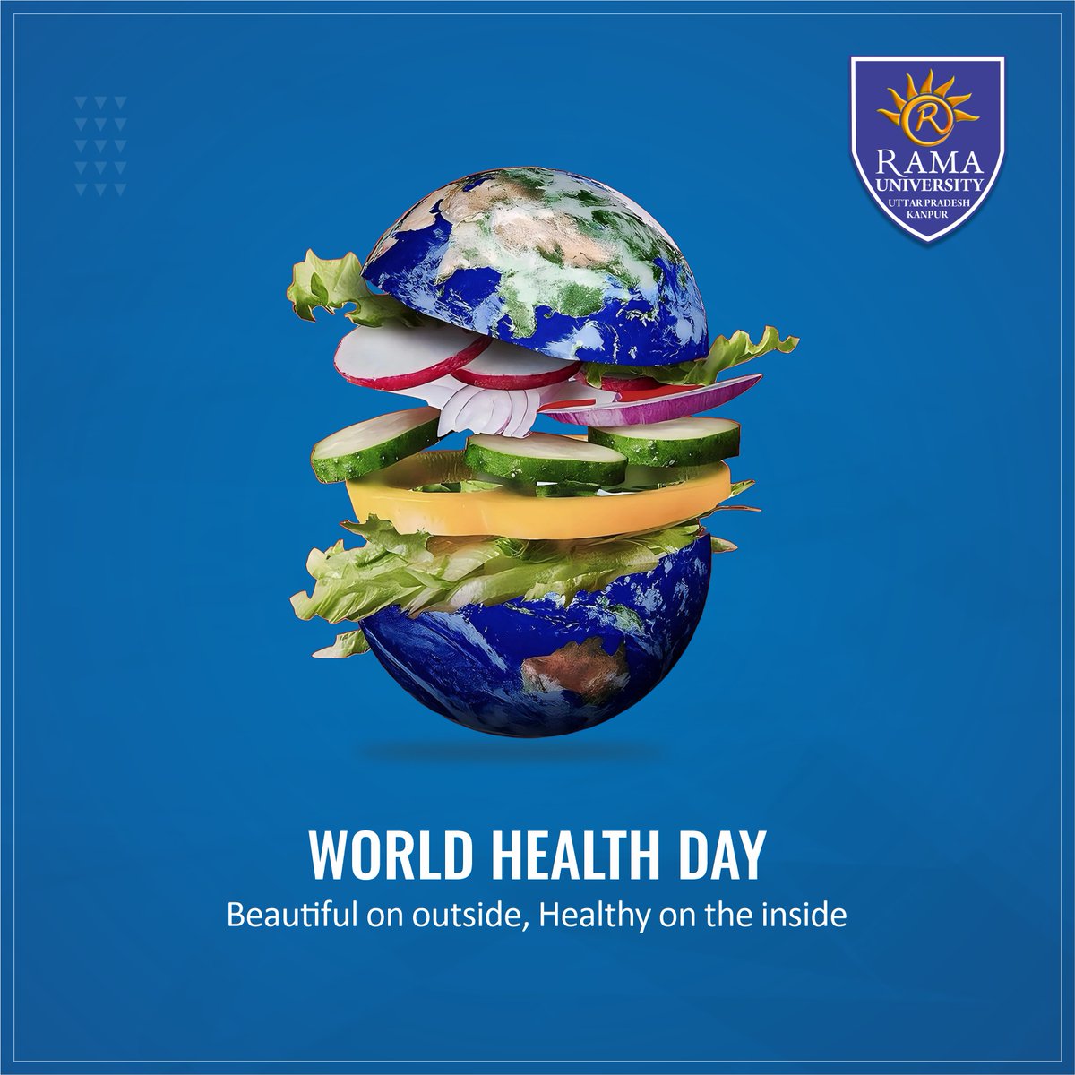 🌍Embrace the power of wellness this World Health Day🌟 Let's pledge to prioritize health and well-being, making every effort to build a healthier future for all. 💪 #WorldHealthDay #HealthyLiving #RamaUniversity #GlobalHealth #HealthyLifestyle #StayHealthy #PreventiveCare