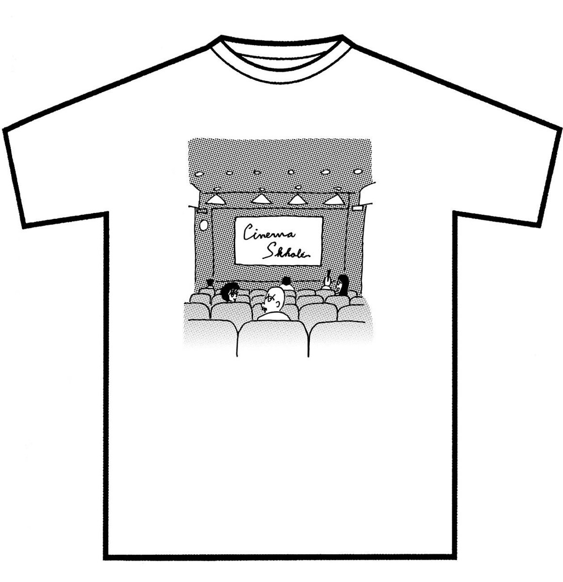『音楽』×シネマスコーレTシャツ、完売していた第1弾＆第2弾の黒を再入荷しました！発売からもう5年目となります。このTシャツのおかげで生きて来られました。改めて、岩井澤健治監督、大橋裕之さん、そしてご購入いただいた皆さまに心から感謝を！ cafeskhole.stores.jp