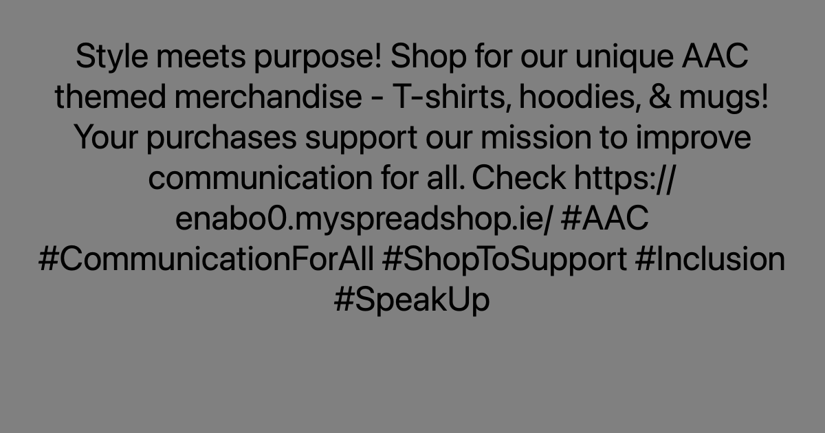 Style meets purpose! Shop for our unique AAC themed merchandise - T-shirts, hoodies, & mugs! Your purchases support our mission to improve communication for all. Check ayr.app/l/J7iE/ #AAC #CommunicationForAll #ShopToSupport #Inclusion #SpeakUp