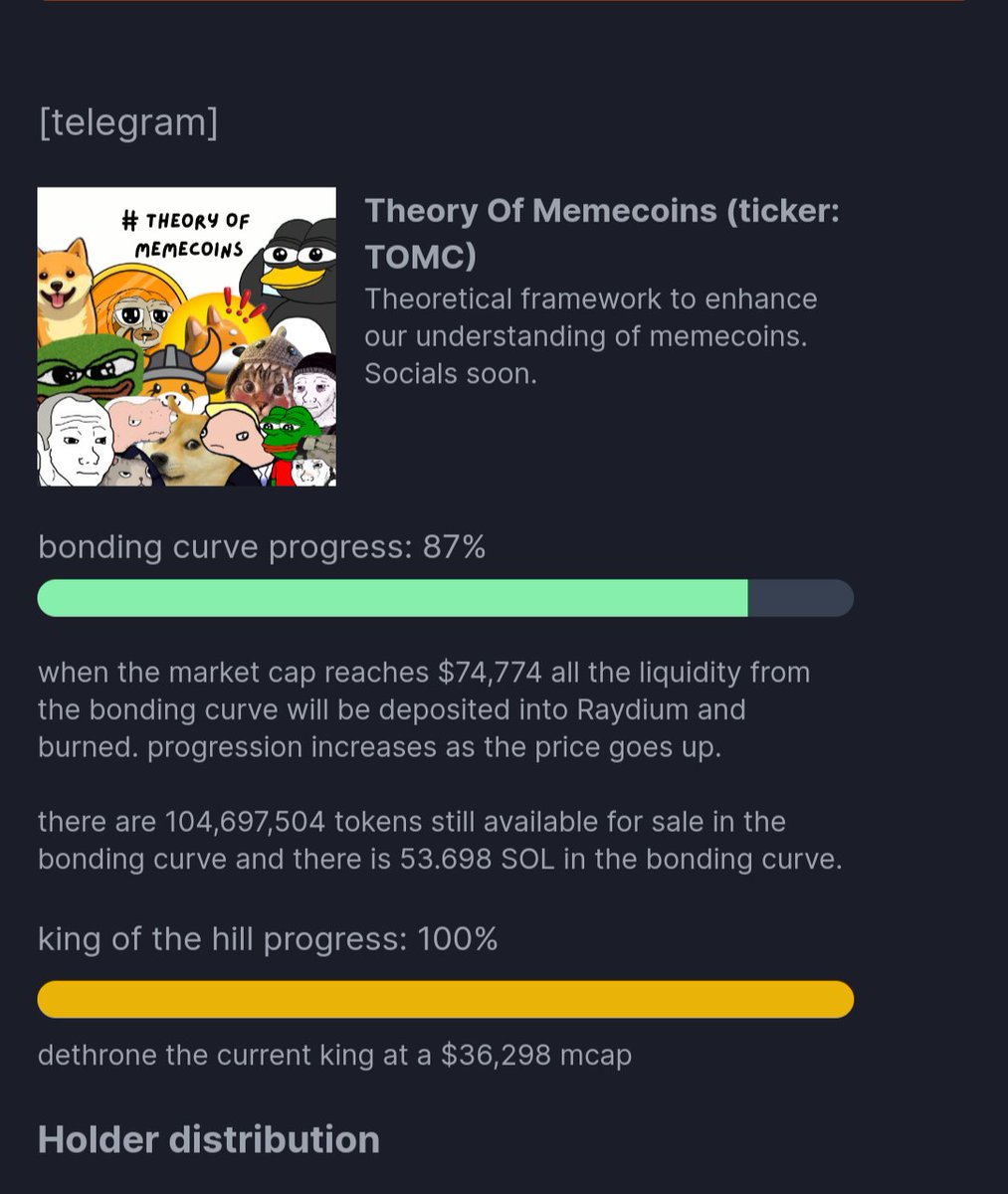 MemecoinTheory's tweet photo. Cloudy with a 13% chance of generation wealth. Koth.

$TOMC https://t.co/ShswUlcM6l