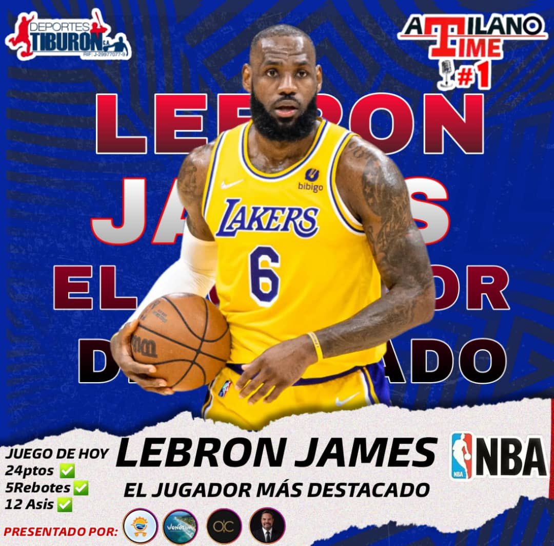 Las Jornadas más importantes del Baloncesto Mundial están aquí 🏀 #TeamAtilanoTime1 y #DeportesTiburon te traen lo mejor de la NBA NBA Sábado 06/04 JUGADOR MÁS DESTACADO Lebron James 'El Rey' 🔥
