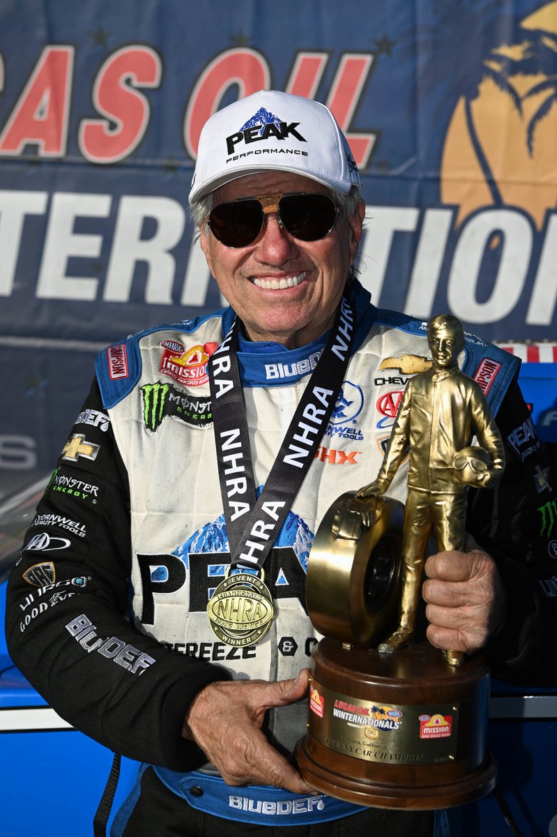 He did it 🏆🐐 Win # 156 for the king! We will reach out to some winners on Monday! Congrats, #PEAKSquad @JFR_Racing