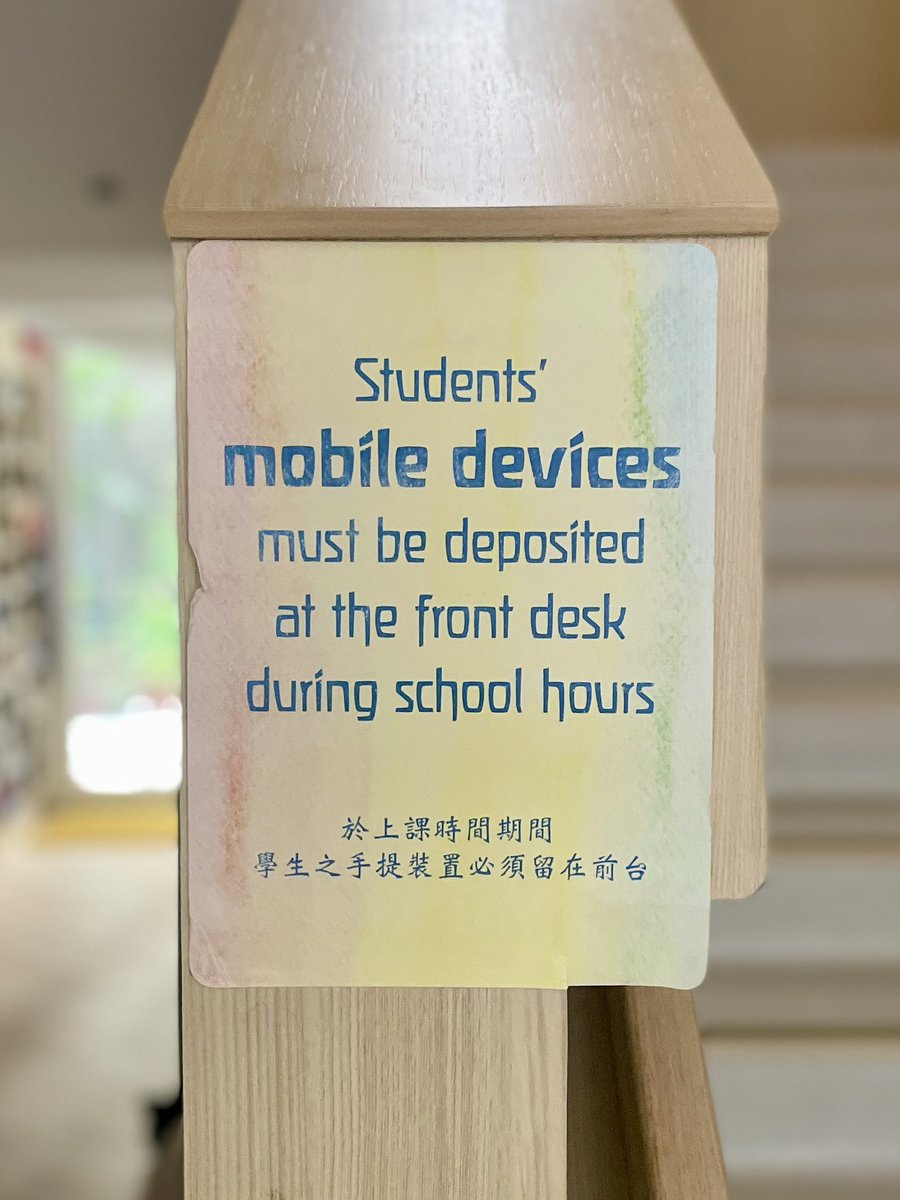We can say confidently that <a href="/JonHaidt/">Jonathan Haidt</a> is right about mobile phones, classroom environments, students’ well being. We have been experimenting this for 7 years now.