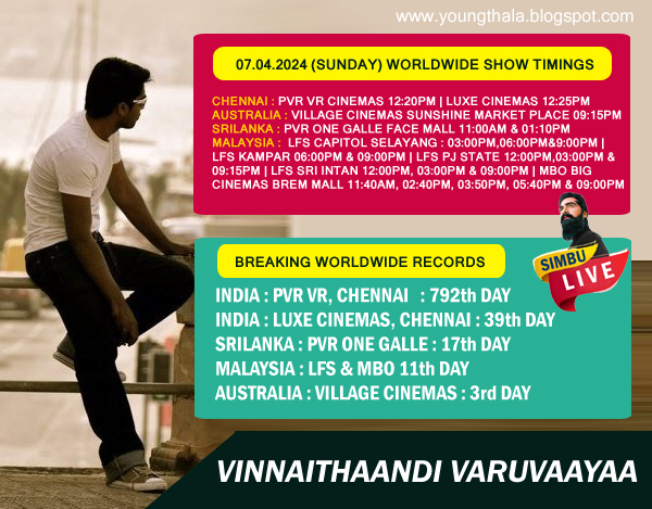 #VinnaithaandiVaruvaayaa : Unstoppable Record-Breaking Run! #SilambarasanTR