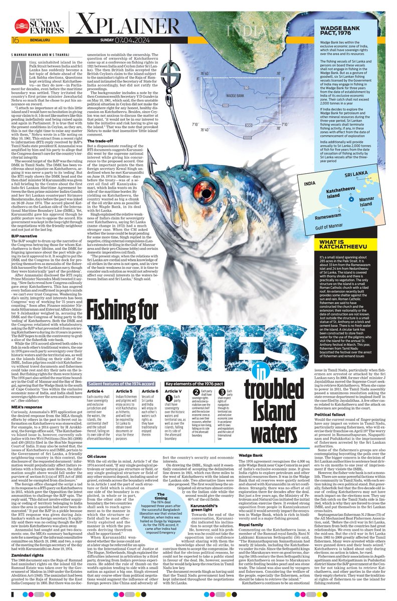 Read the full story about the #Katchatheevu issues and its backstory: Fishing for votes in troubled Island waters. @xpresstn @NewIndianXpress @mannar_mannan newindianexpress.com/explainers/202…