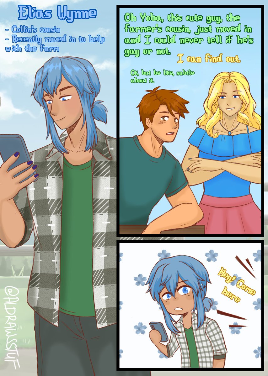 AllieDrawsStuf's tweet photo. Elias was in fact, very gay.
#StardewValley #StardewValleyfanart #sdvalex #sdvhaley #sdvsebastian https://t.co/bVc8c4n5YH